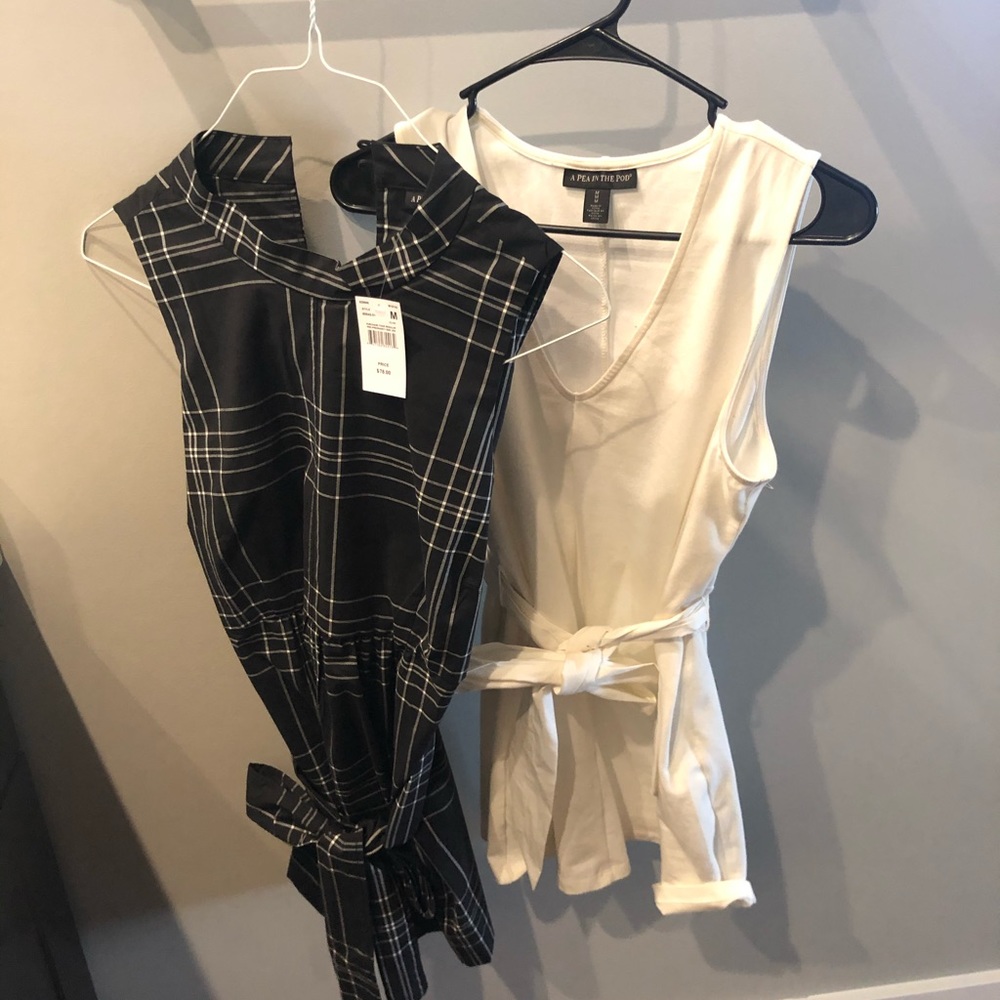 2 A Pea In A Pod maternity shirts